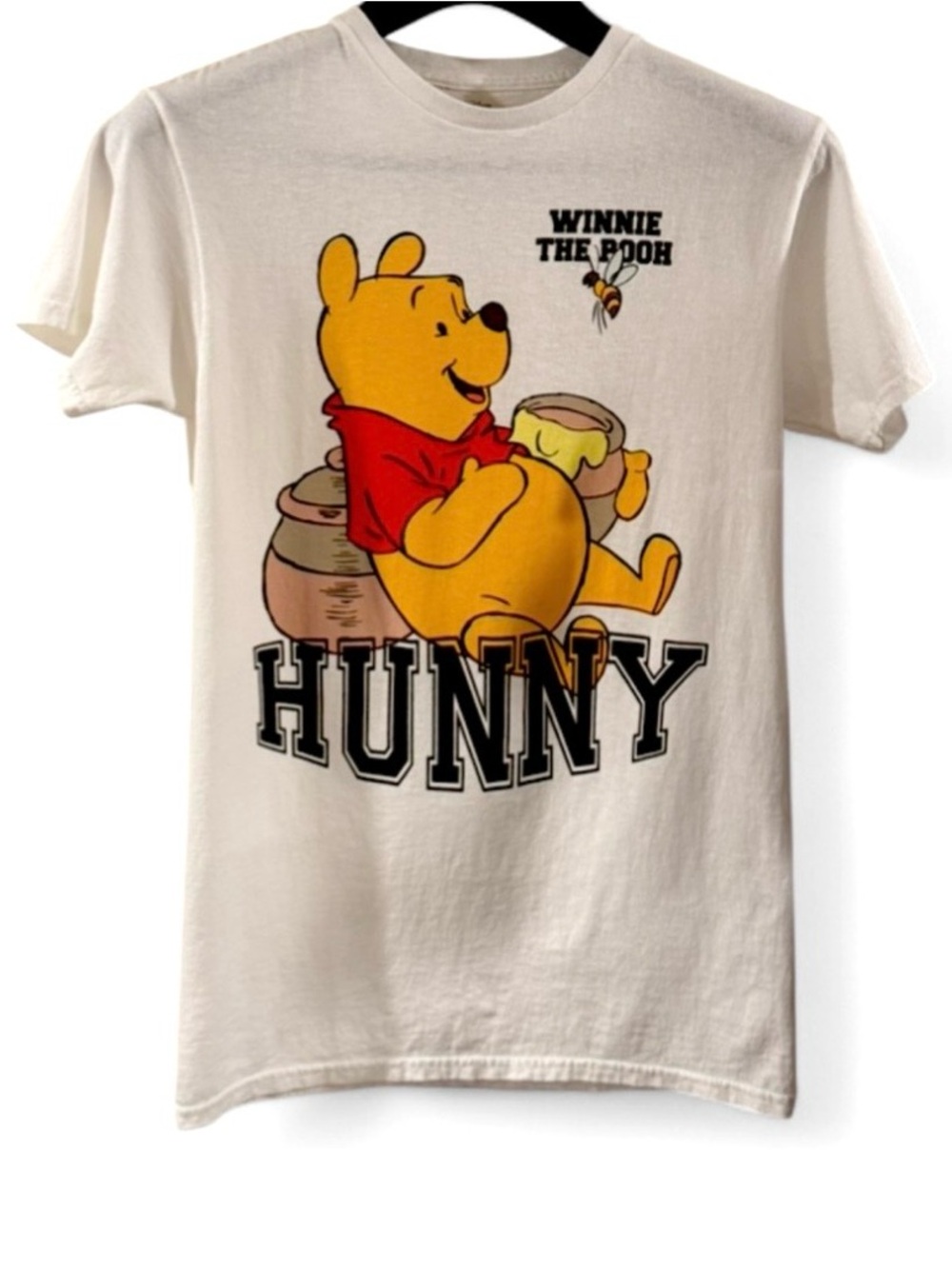Y2K Disney Winnie the Pooh White Graphic T-Shirt Size Men’s Small